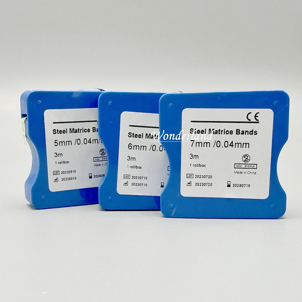 Dental Matrix Bands Teflon/S.S/Resin Film Restoration Light Cured Strip Roll