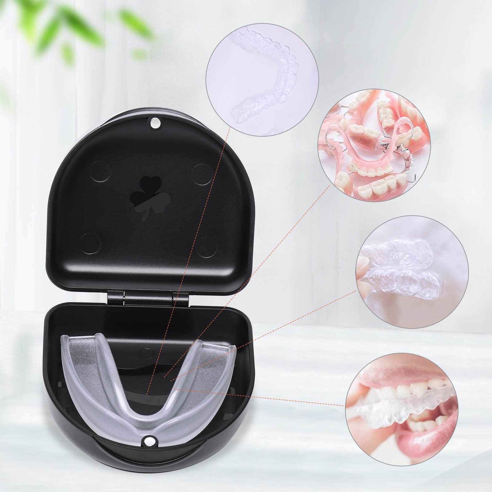 ZIZNBA (2 Pack) Retainer Case,Solid Orthodontic 1 Count (Pack of 2), Black