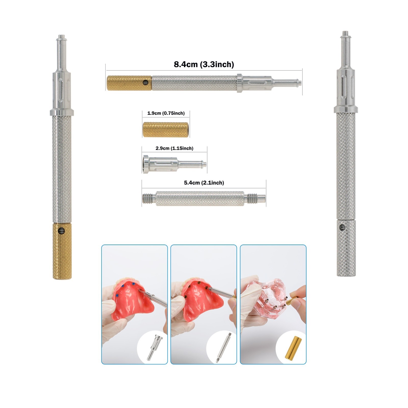 US Universal Remove Core Tool Implant Retention Caps Set Insertion Extraction