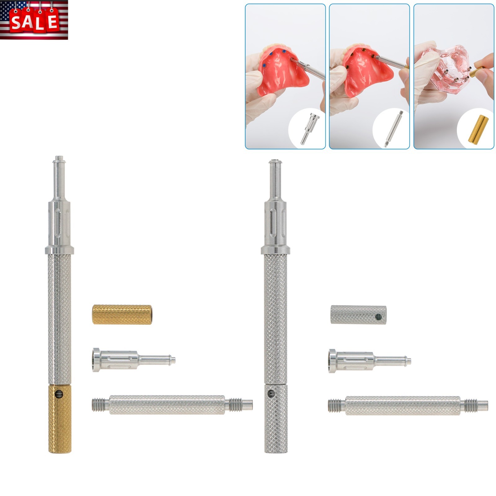 US Dental Overdenture Locator Core Tool Abutments Retention Caps Implant Inserts