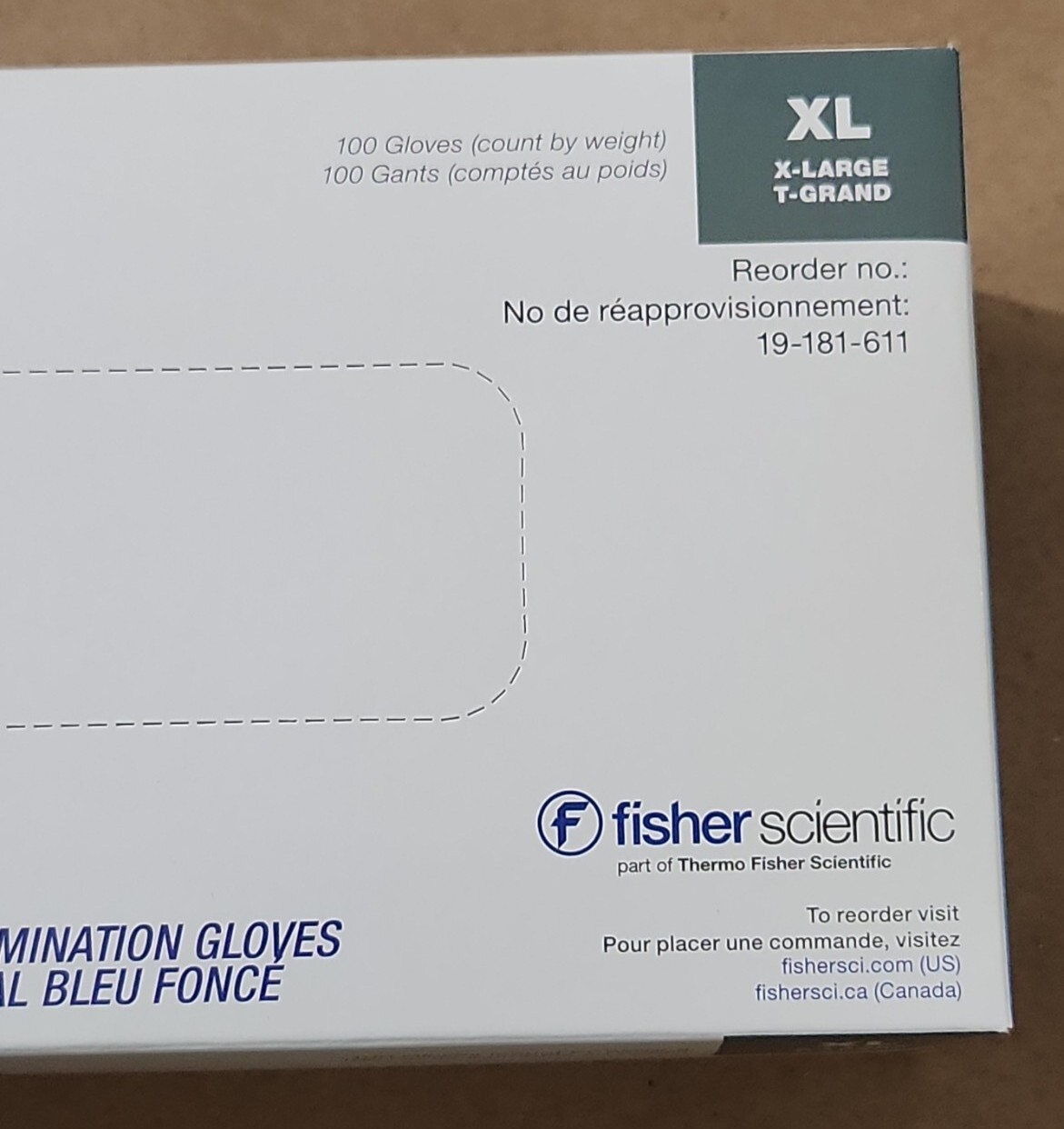 *NEW* CASE OF 900 Fisher Scientific 19-181-611 XL Medical Examination Gloves