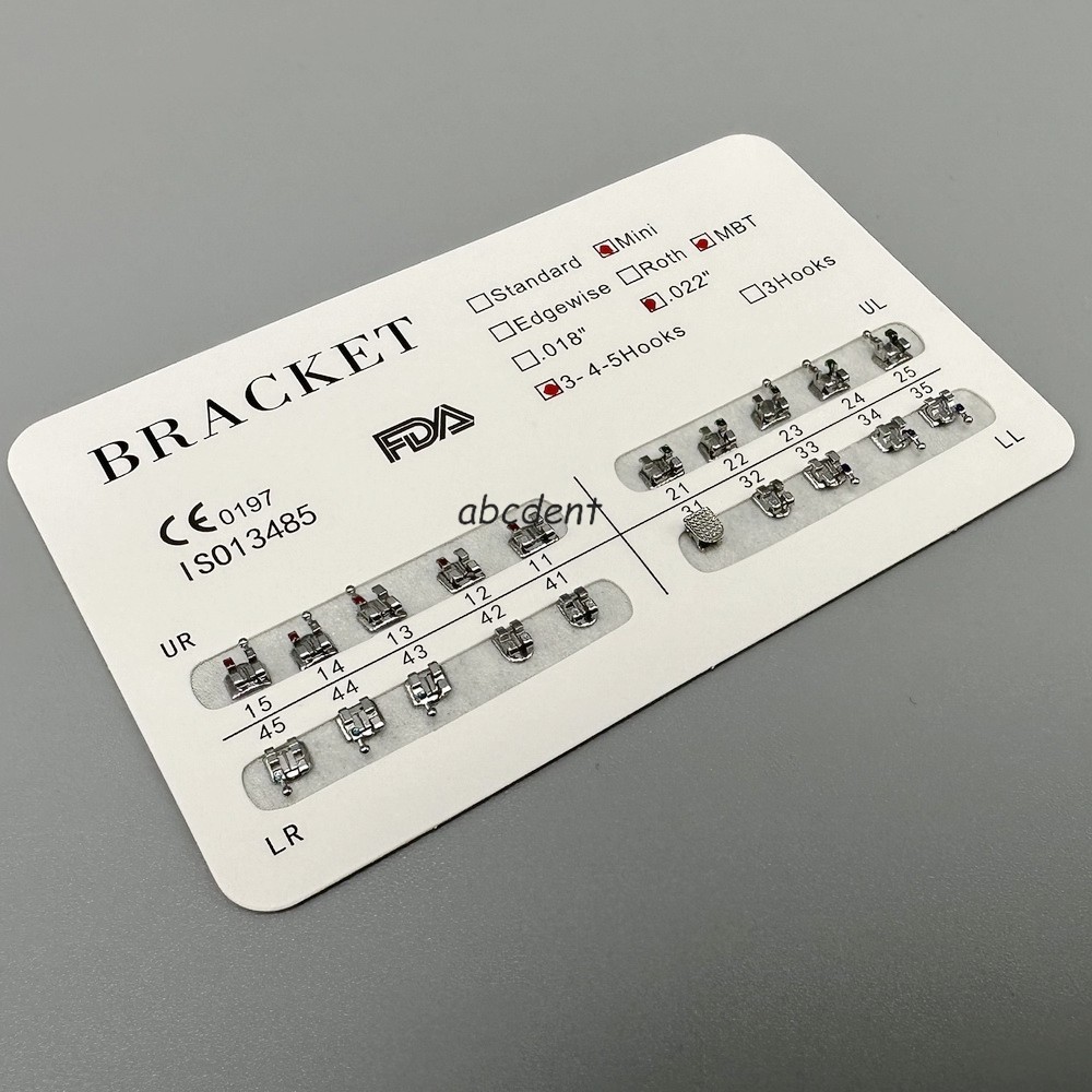 Dental MiM Moloblock Mesh Base Brackets Mini 022 slot 345 hooks Roth MBT Bracket