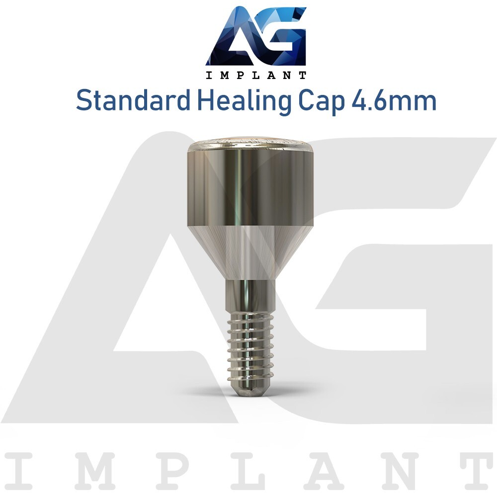 5 Standard Healing Cap Abutment 4.6mm Titanium For Dental Hexagon 2.42mm