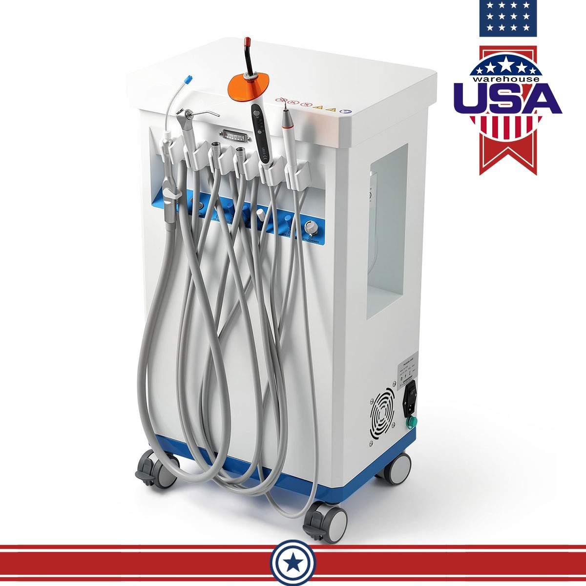 GU-P209 Dental Mobile Delivery Cart Treatment Unit Air Compressor Suction FDA