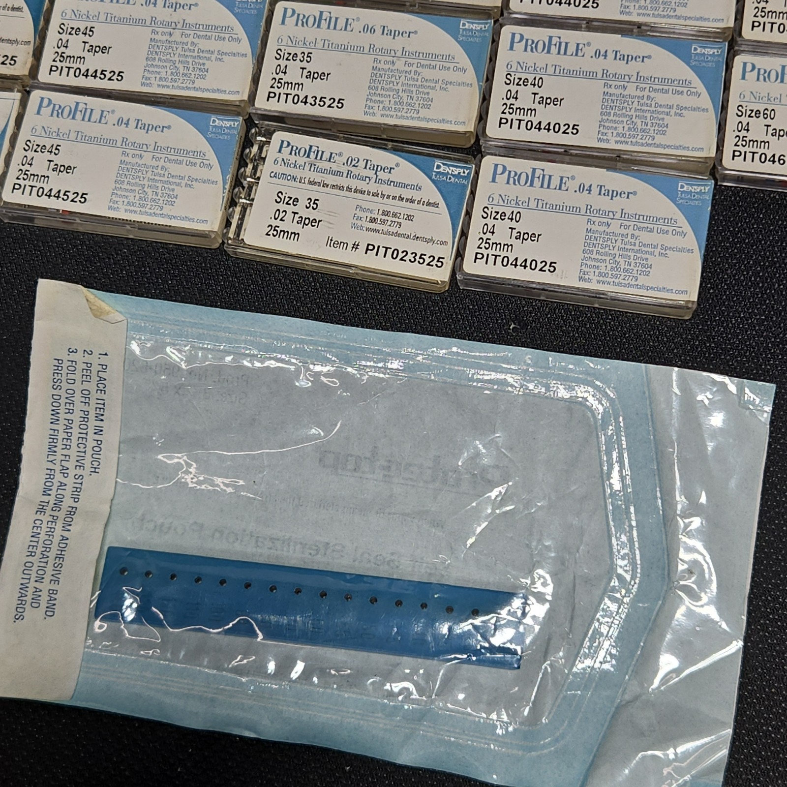 Huge Lot Dentsply ProFile Nickel Titanium Rotary Instruments All Sizes 25mm A40