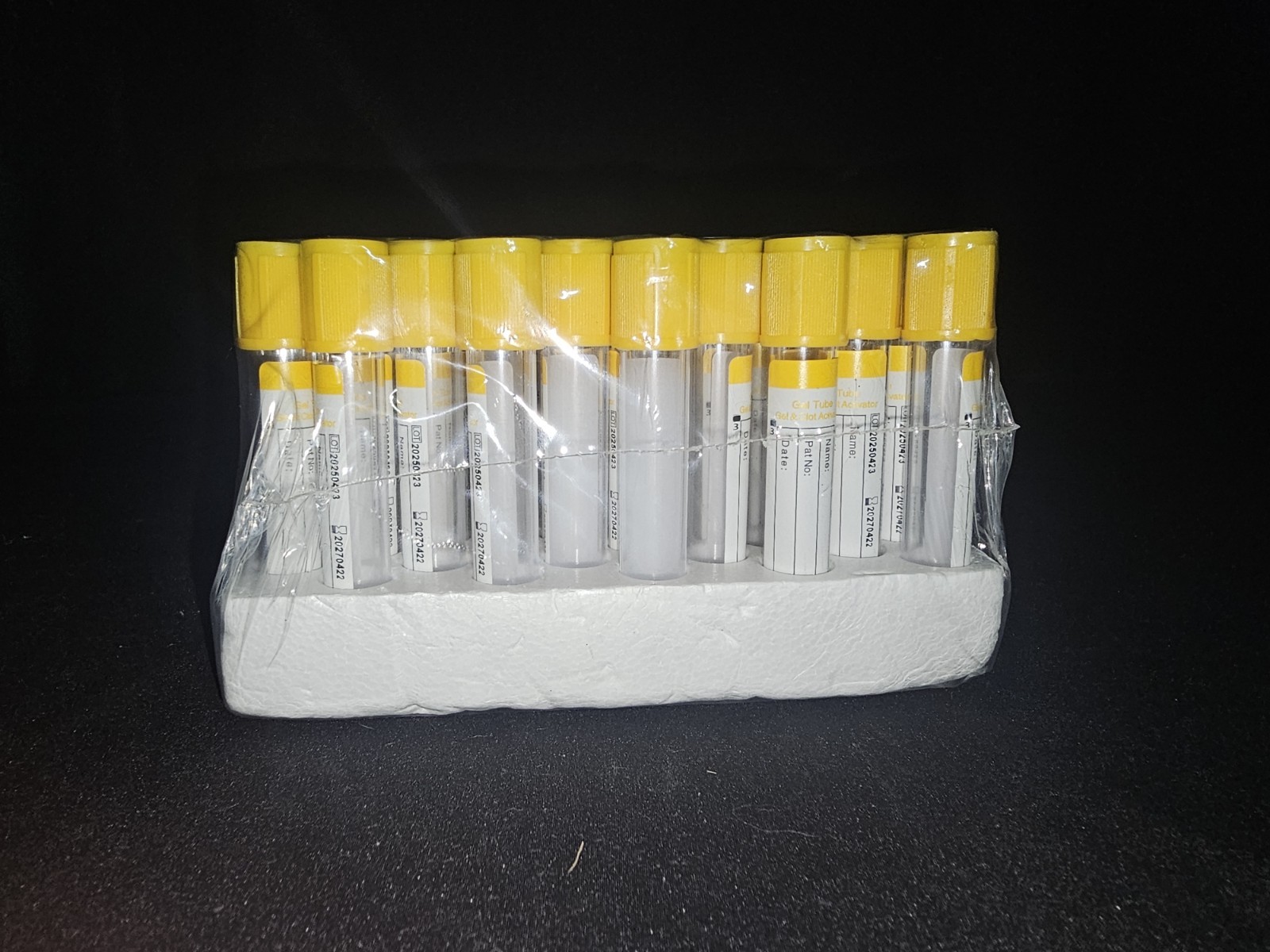 Xnwaanbb Gel & Clot Activator 100pc 3ml Vaccum Blood Collection Tube 13x75mm For
