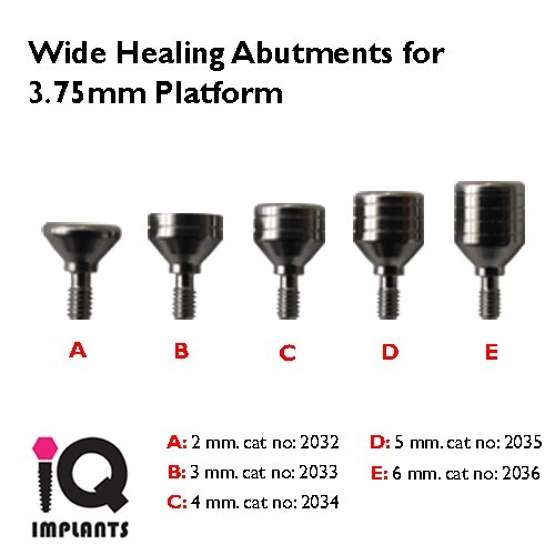 10 Wide Healing Caps for 3.75mm platform for Dental Implant Prosthetic Surgery