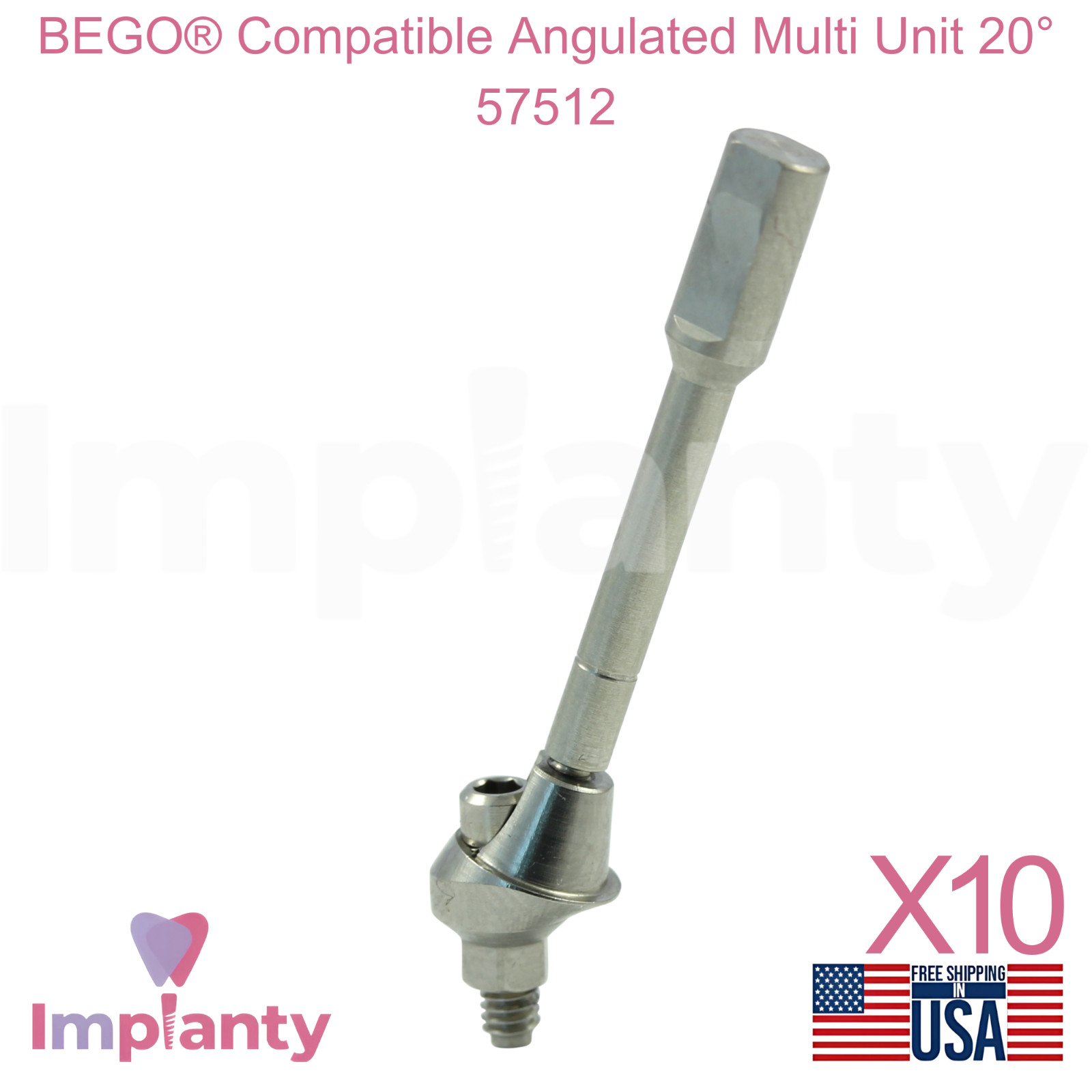 10x Bego® Compatible Angulated Multi Unit 20° 57512 Dental Prosthetic Ø4.1mm