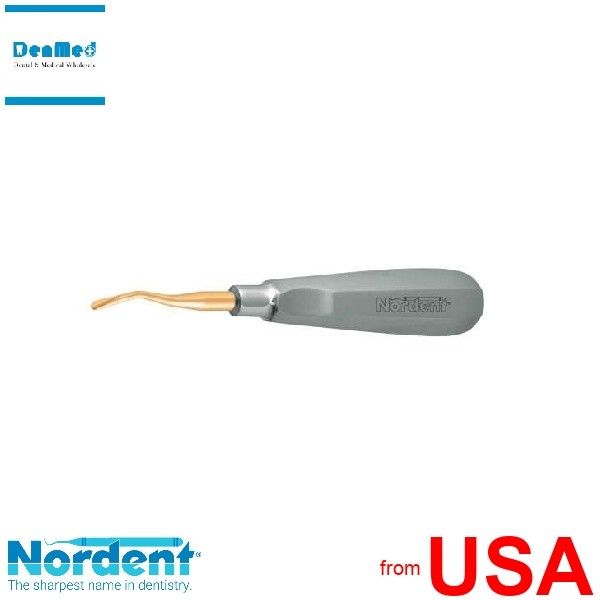 NORDENT #77R Stainless Steel Back Action Elevator, Titanium Coated Blade 460161