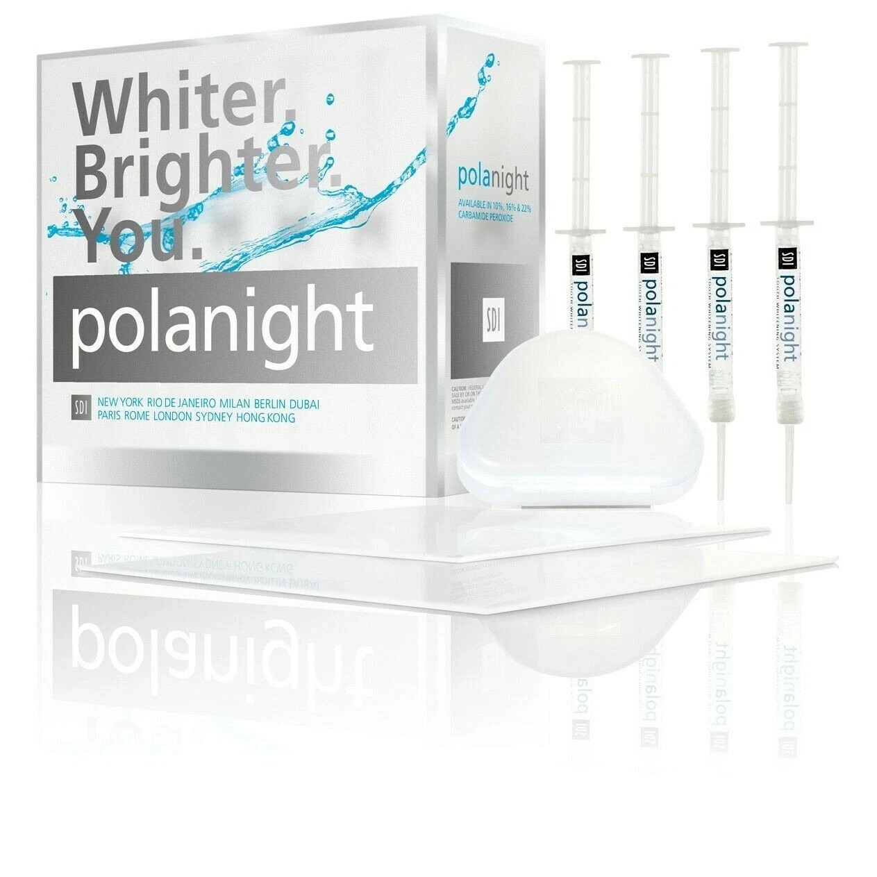 SDI Pola Nig ht Kit Dental Tooth White ning Ble ach Kit of 4X3gm Syr (Fast Ship)