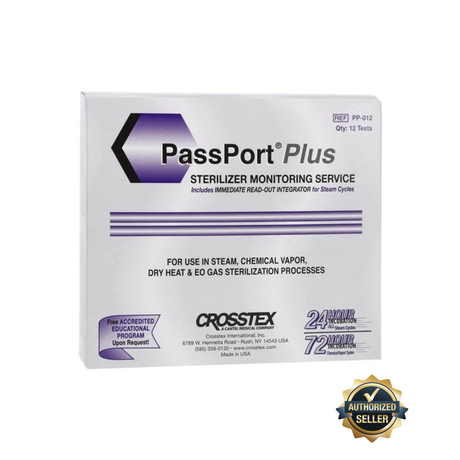 SPS Medical Passport Plus Mail-In Sterilizer Monitoring System 12/Box #PP-012