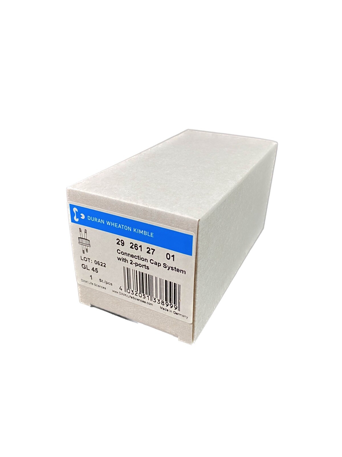DURAN GL-45 Stainless Steel Connector Cap 2 Ports O-Ring PBT red 292612701