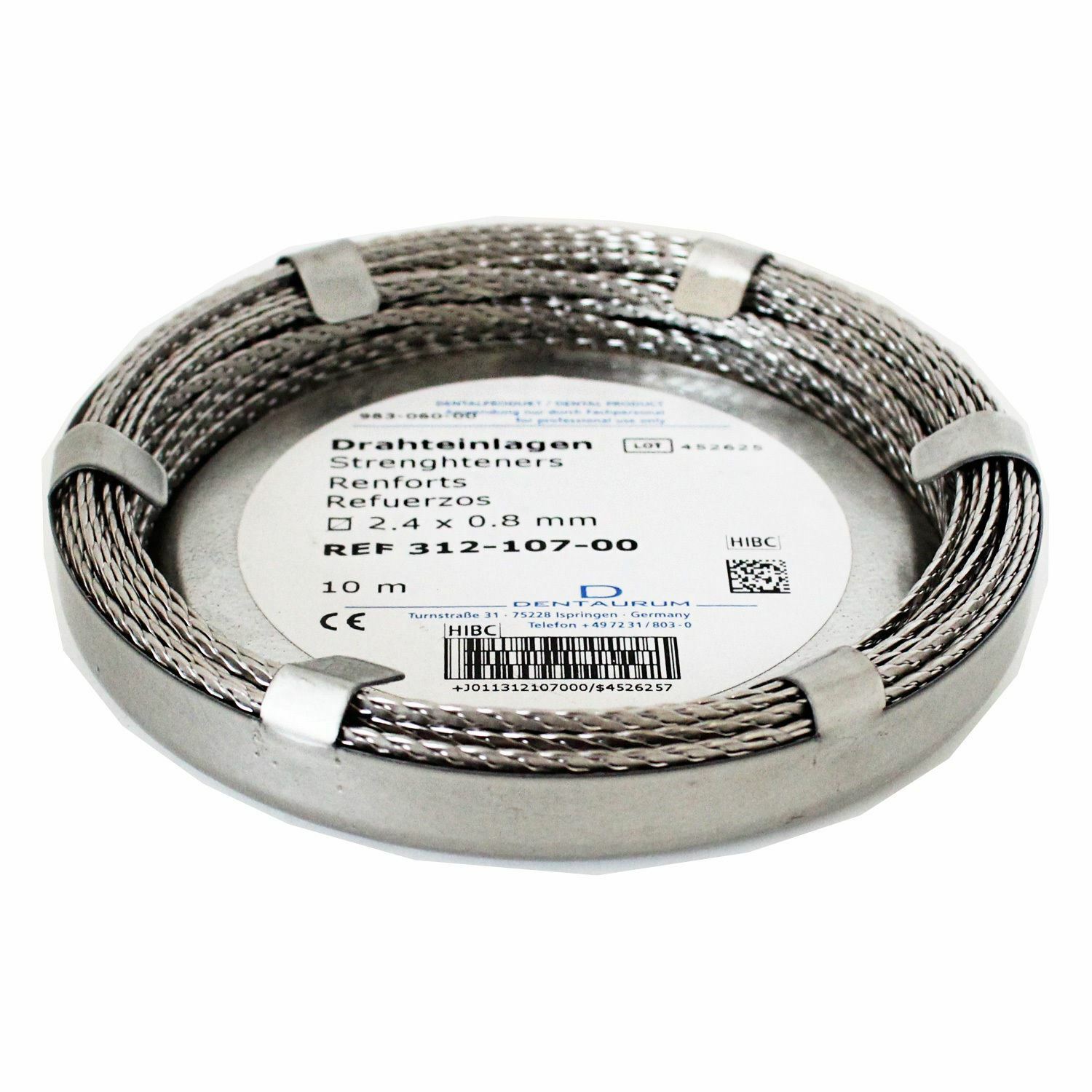 Dental Lab Strengtheners twisted rolled flat Size 2.4 x 0.8 mm Length 10 m