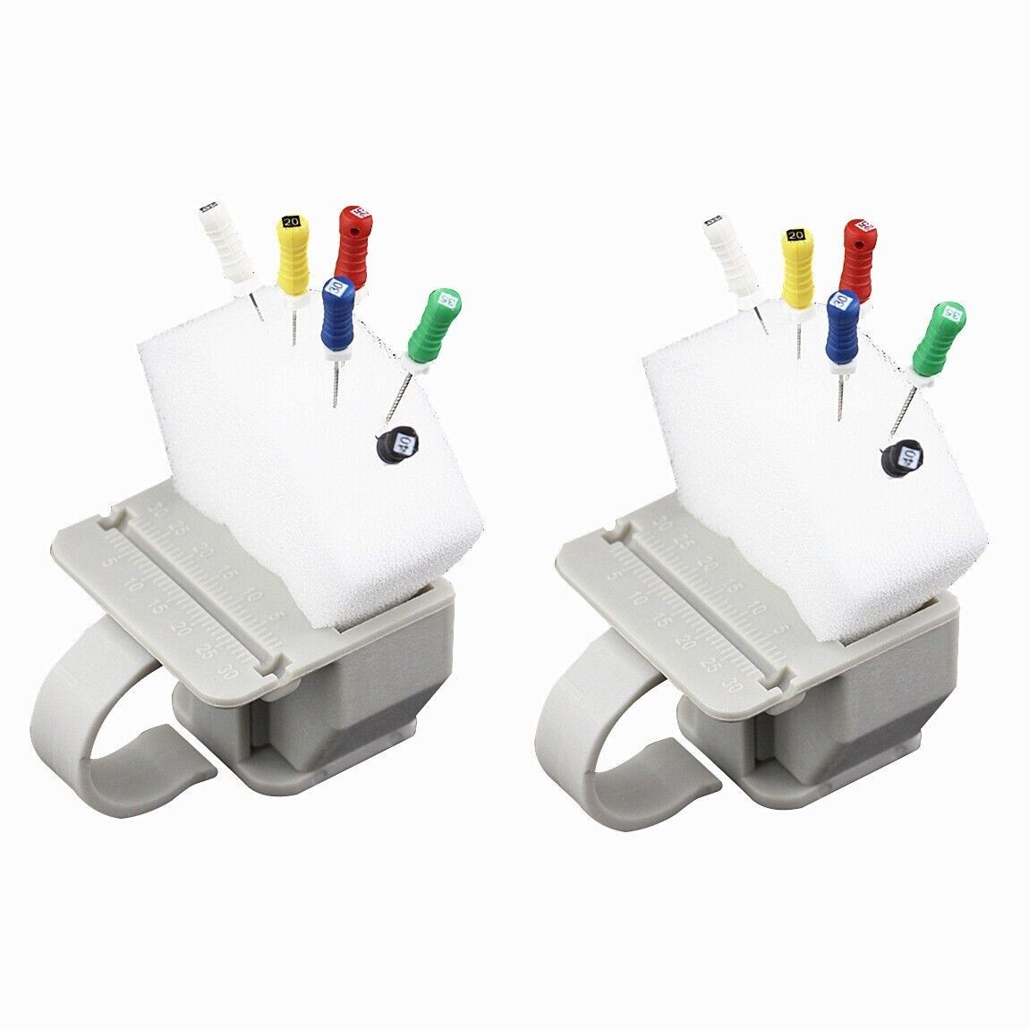 Dental Endodontic Files Triangle Clean Sponge Foam Cushions Finger Ring Holder