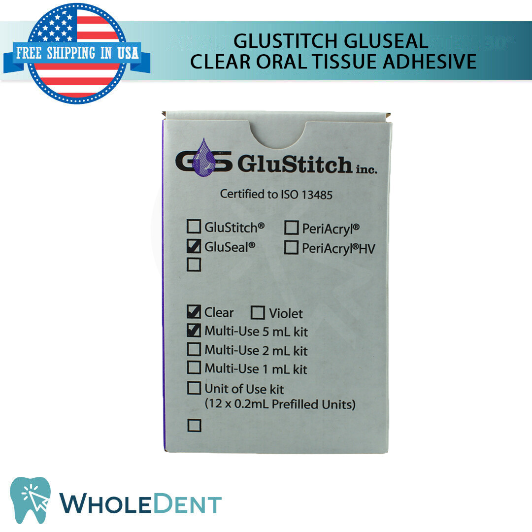 Glustitch Gluseal Clear Oral Regular Viscosity Tissue Adhesive