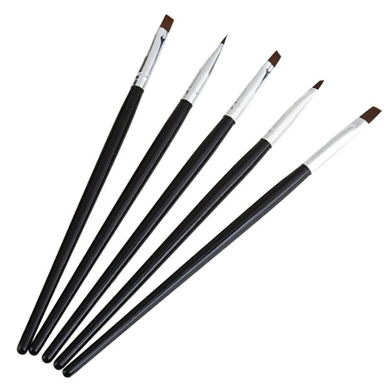 5Pcs/Kit Dental Composite Shaping Brush Pen Resin Veneer Cement Porcelain Pen