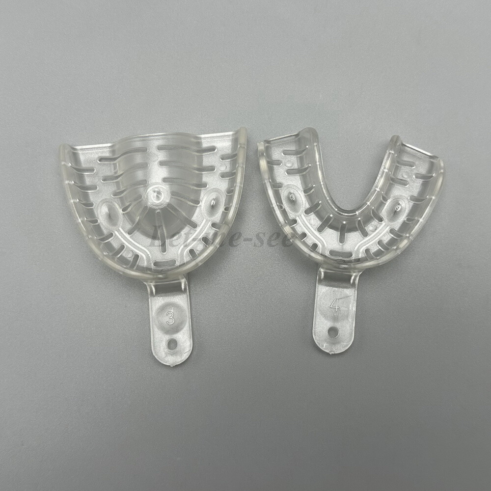 Dental Alginate Impression Trays Clear Autoclave 121°C Large Medium Small