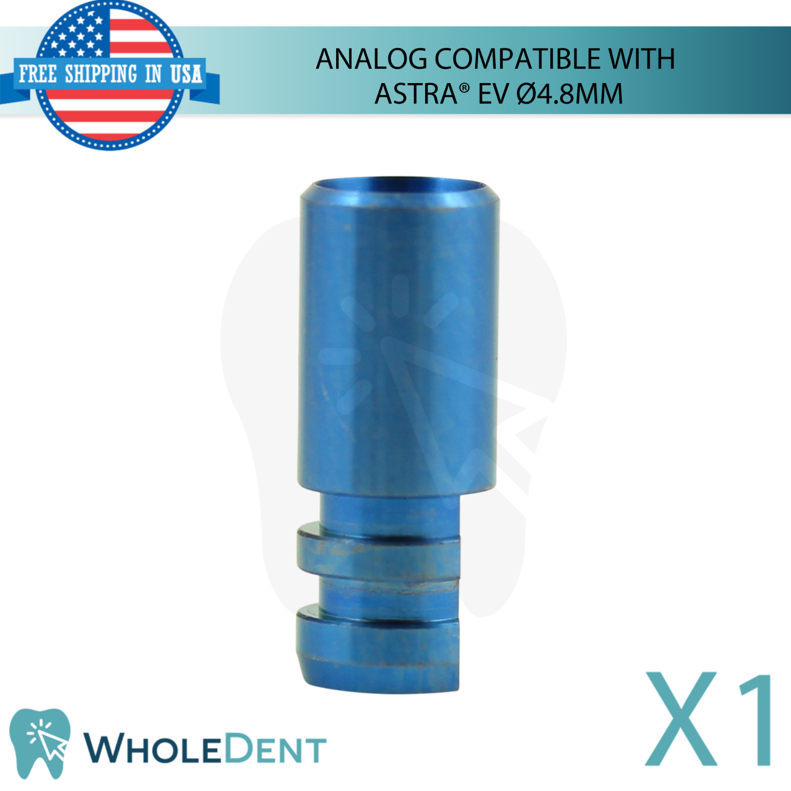 Dental Fixture Analog Astra® EV Compatible Ø4.8mm Platform Stainless Steel