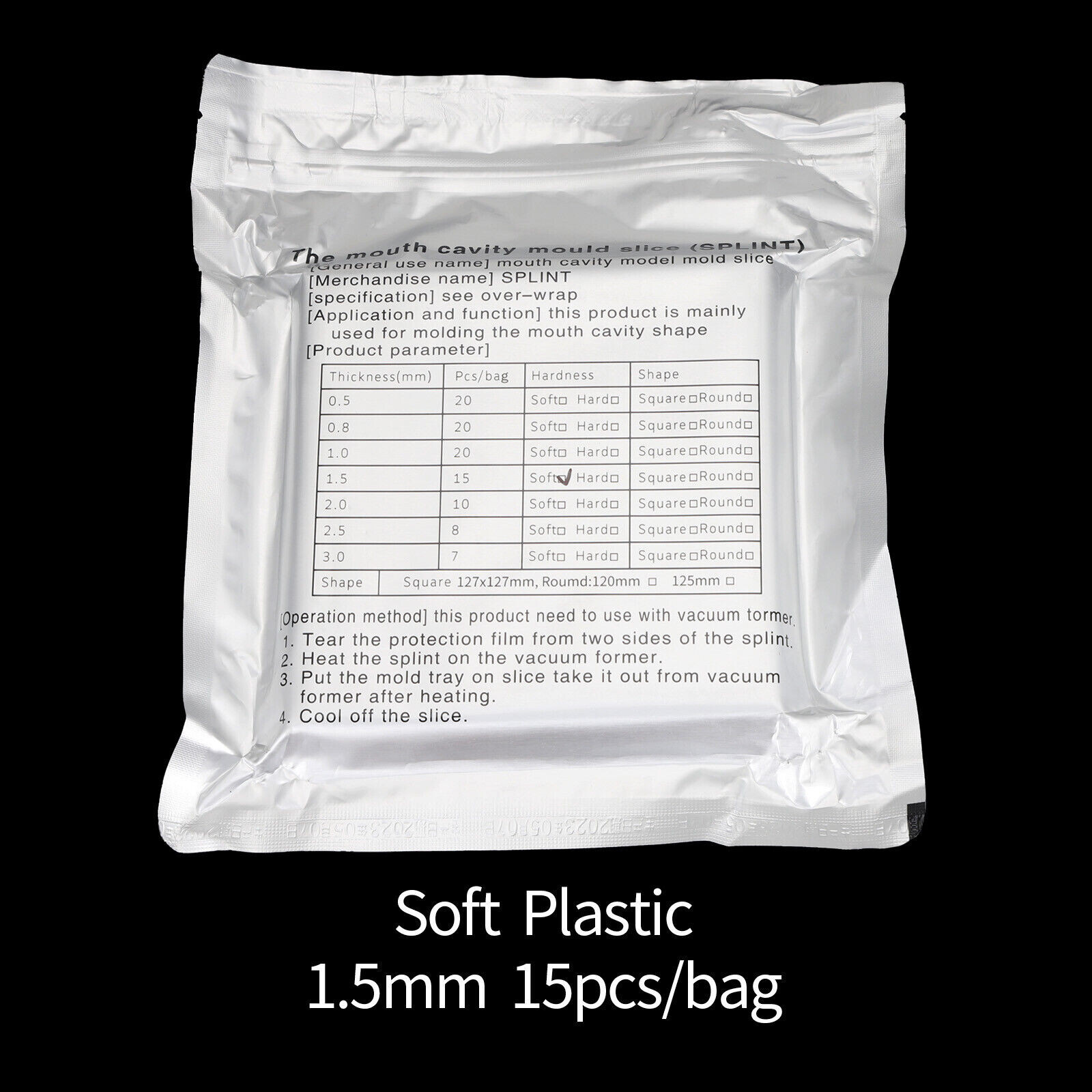 Dental Splint Sheet Hard Soft Orthodontic Retainer Sheet Vacuum Forming Material