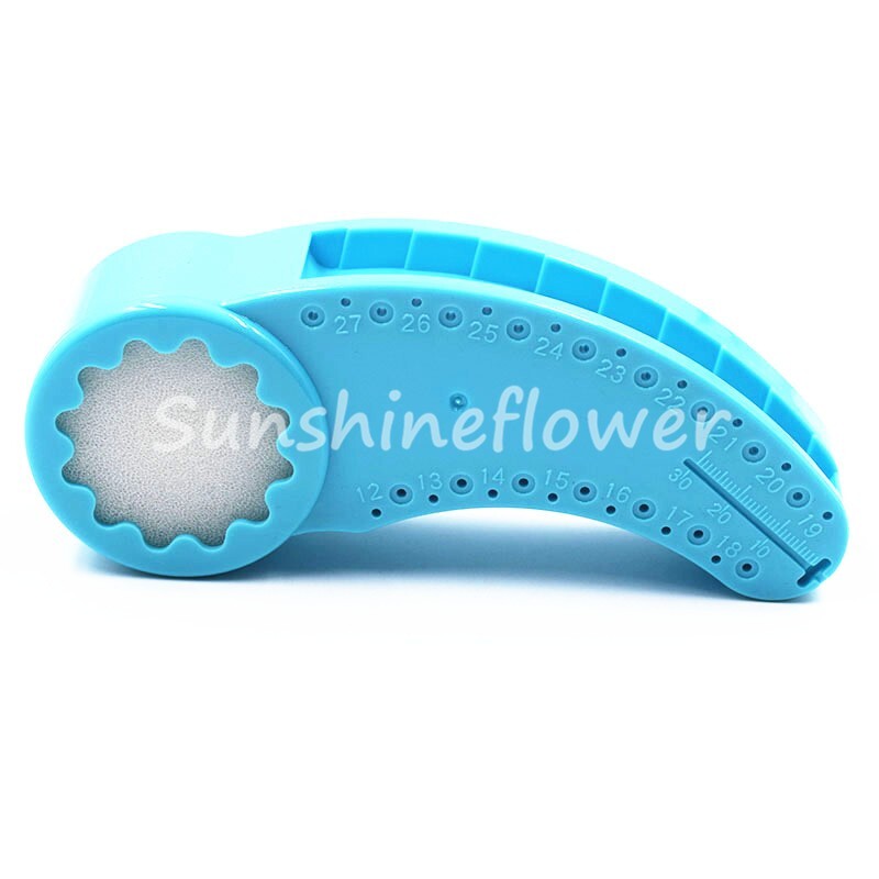 Dental Measure Tool Root Canal Twin Block Endo File Plastic Accessory Ruler Blue