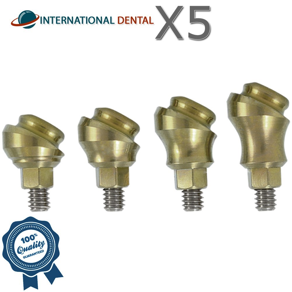 5 Angulated Lokator Attachment 30° Dental Fixture Int Hex 2.42mm Connection