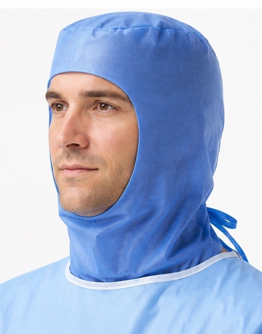 Medline NONSH100C Surgeon Hood Blue Tie Back Multi-Layer One Size Case Of 300