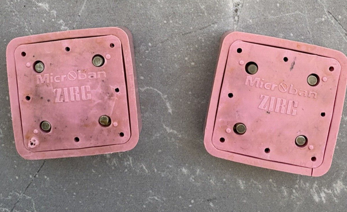 TWO Zirc 8 Hole Rose Magnetic Bur Block with Microban Autoclavable