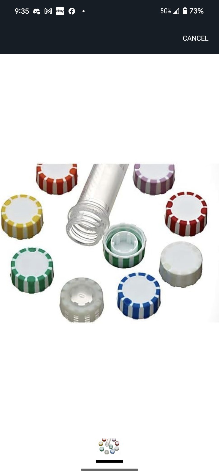 Labcon 1141N17PK, 3602-874-000-9 Screw Cap with Elastomeric Seal. Red. 500 Count
