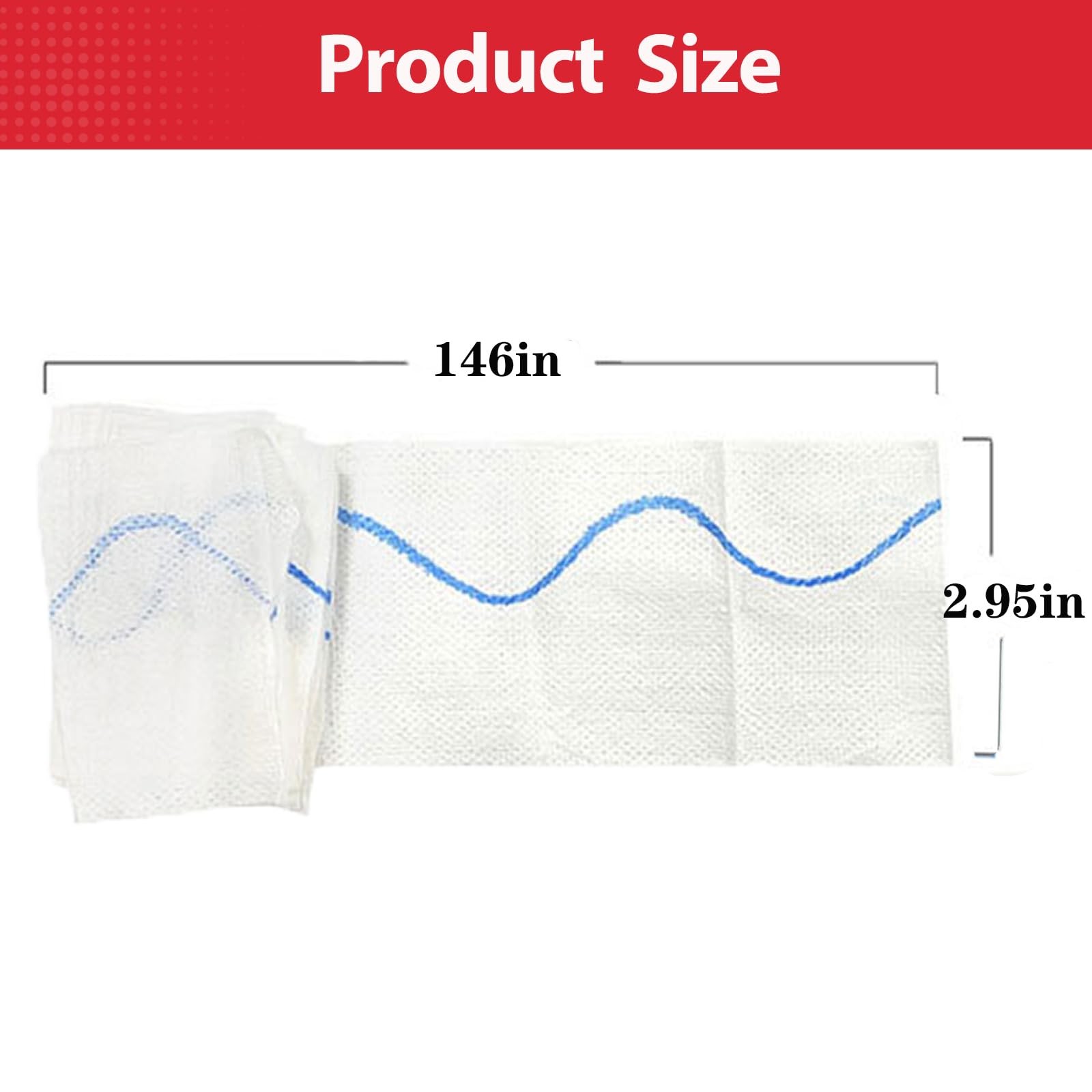 Quick Blood Clotting Emergency Gauze 3″ x 145″ (2 4 Count (Pack of 1), White
