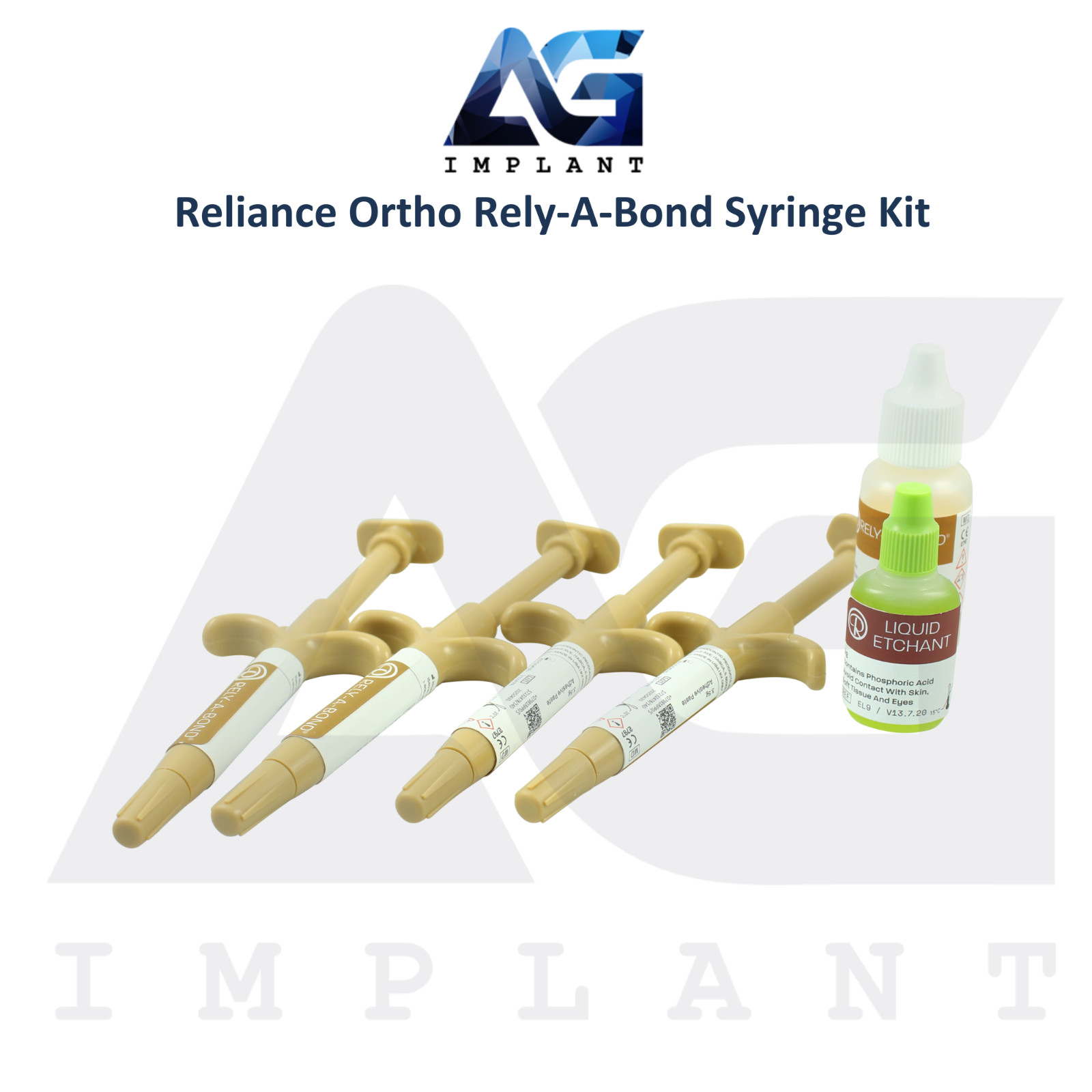 Dental Ortho Rely-A-Bond Kit Self Cure Bonding Brackets Adhesive Primer Lab