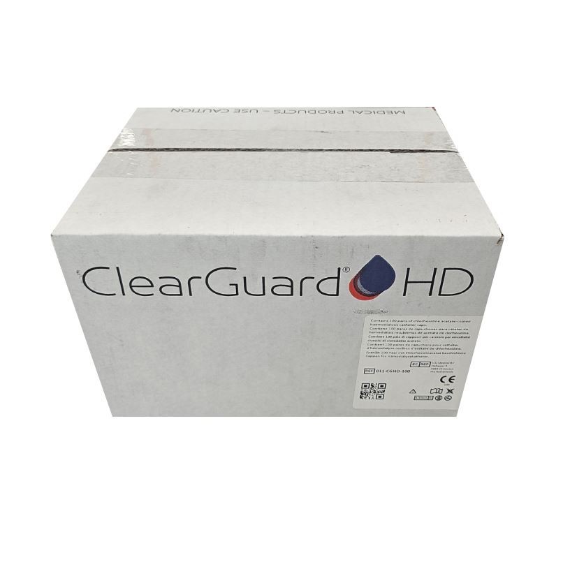 *100-Packs* ICUMedical ClearGuard HD Hemodialysis Catheter Caps CGHD-100