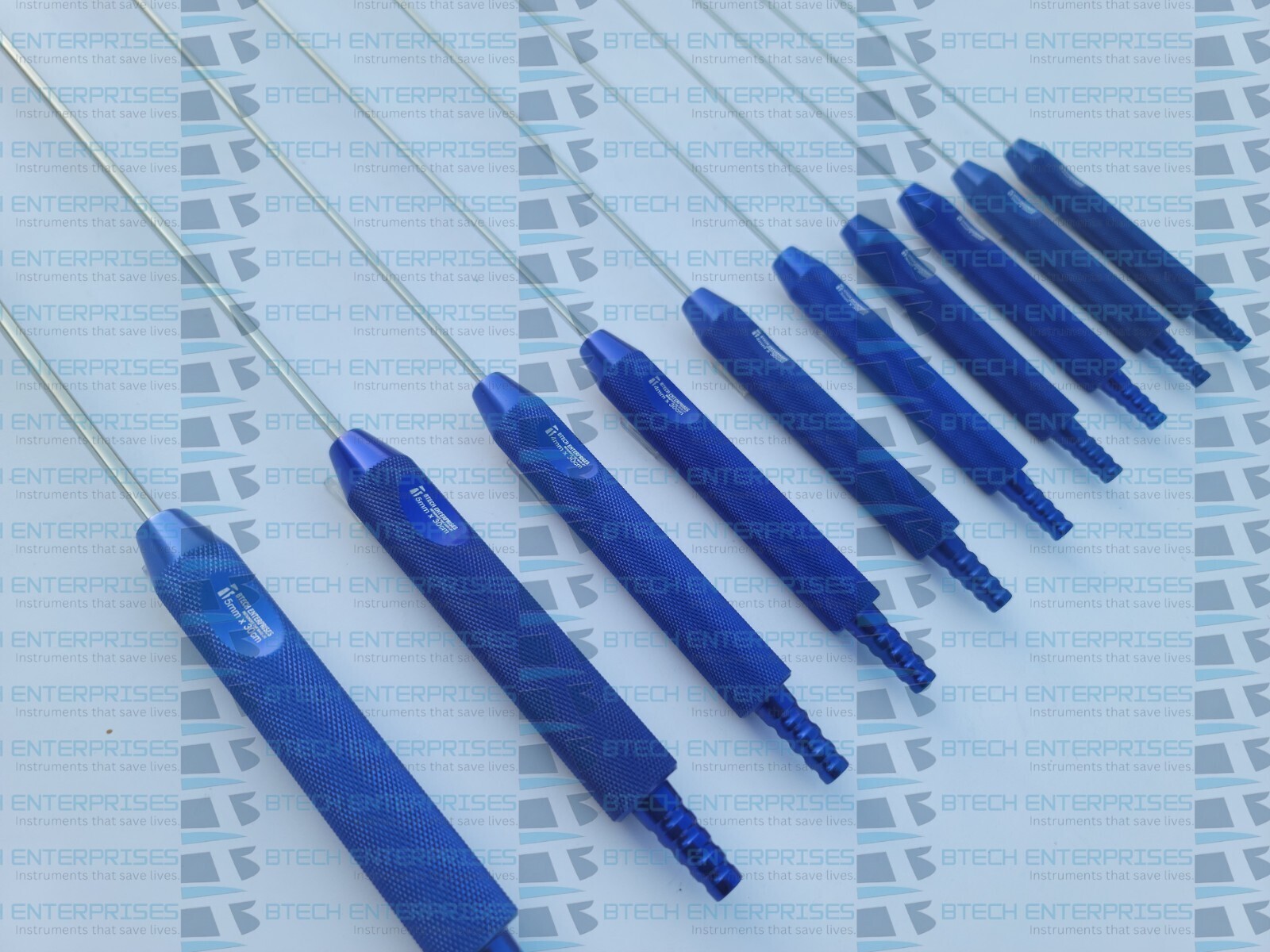 Liposuction Fixed Handle Cannulas Set of 10 Pcs Lipo Plastic Cosmetic Surgery