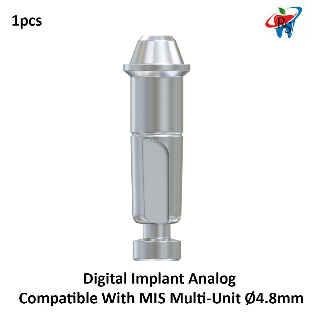 Dental CAD/CAM Model Digital Fixture Analog Compatible With MIS Multi-Unit Ø4.8