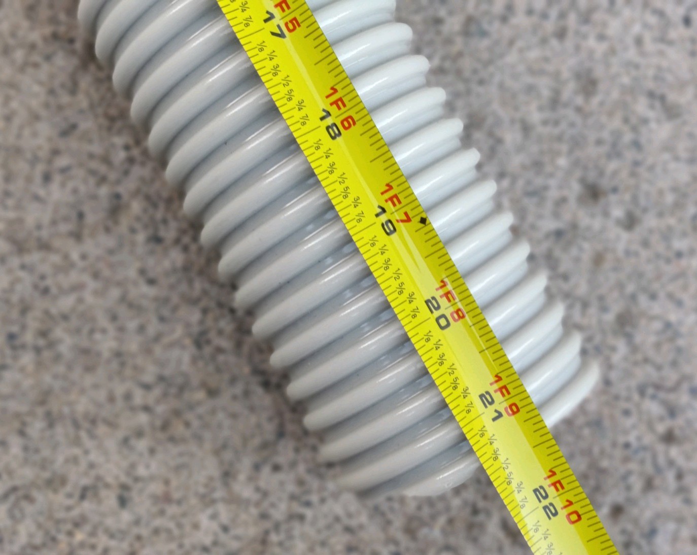 Adec Tubing 3 IN OD, EXT Corrugated, Gray, Length 21.5″, REF# 024.273.01