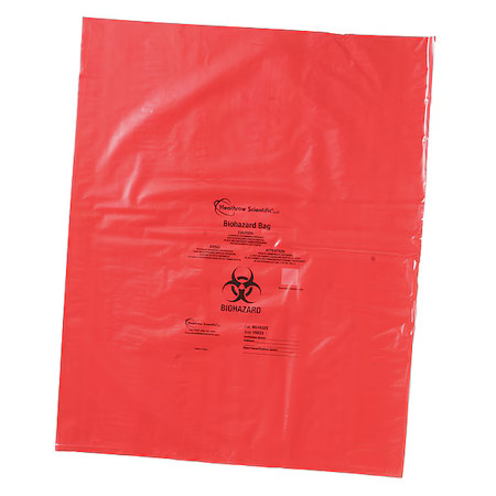 Heathrow Scientific Hs10322 Biohazard Bags, Red, Pk200