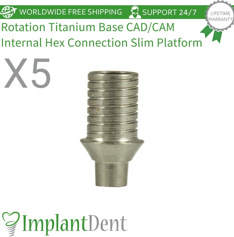 X5 T-Base CAD/CAM Rotational For Dental Int Hex Connection Slim Platform 2.0mm
