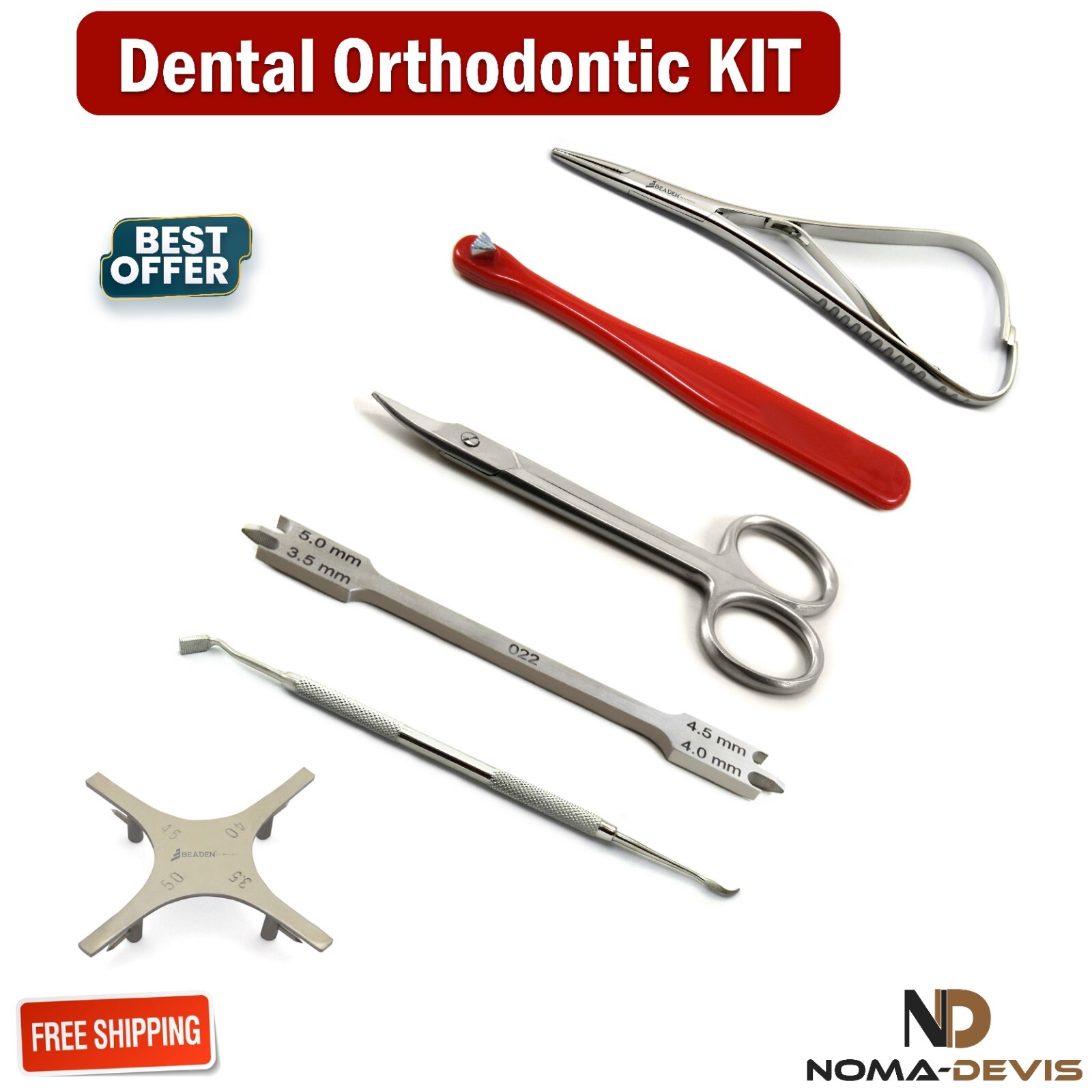 Dental Orthodontics Kit Instruments Tooth Braces Bracket Ligature Holding Lab