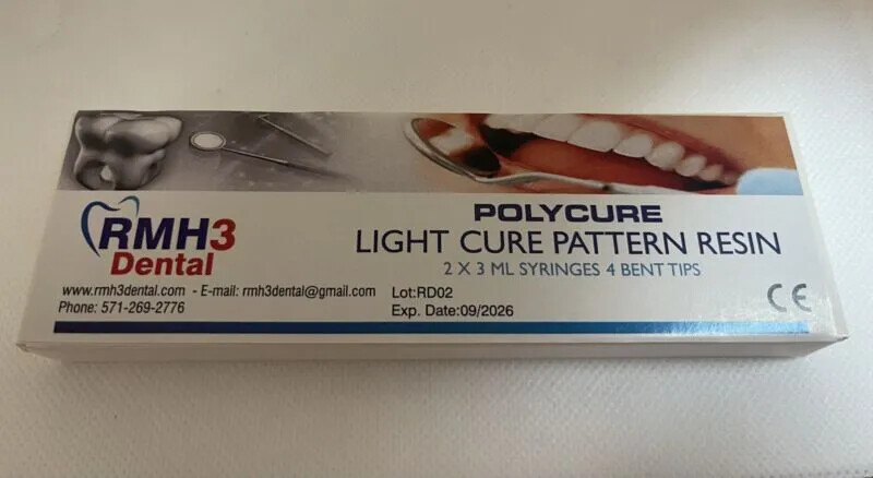 RMH3 Dental Light Cure Pattern Resin 2 x 3ml/pk