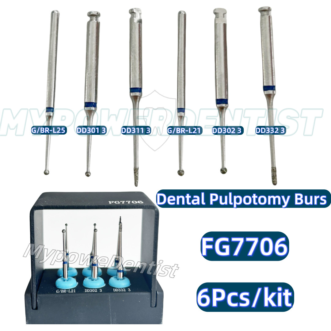 Dental Pulpotomy Access Open Pulp Cavity Burs Less Invasive 6Pcs/Kit FG77006