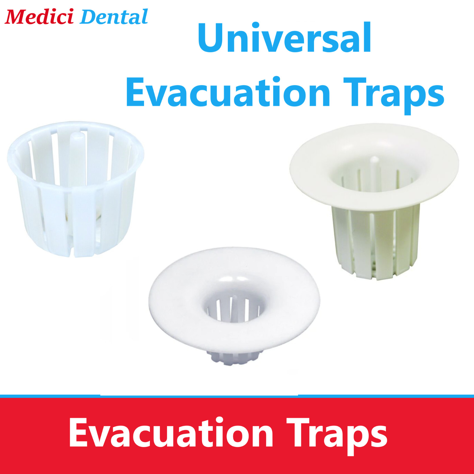 Dental Universal Evacuation Traps Disposable #6100, #6200, #6500, Upto- 144/pk
