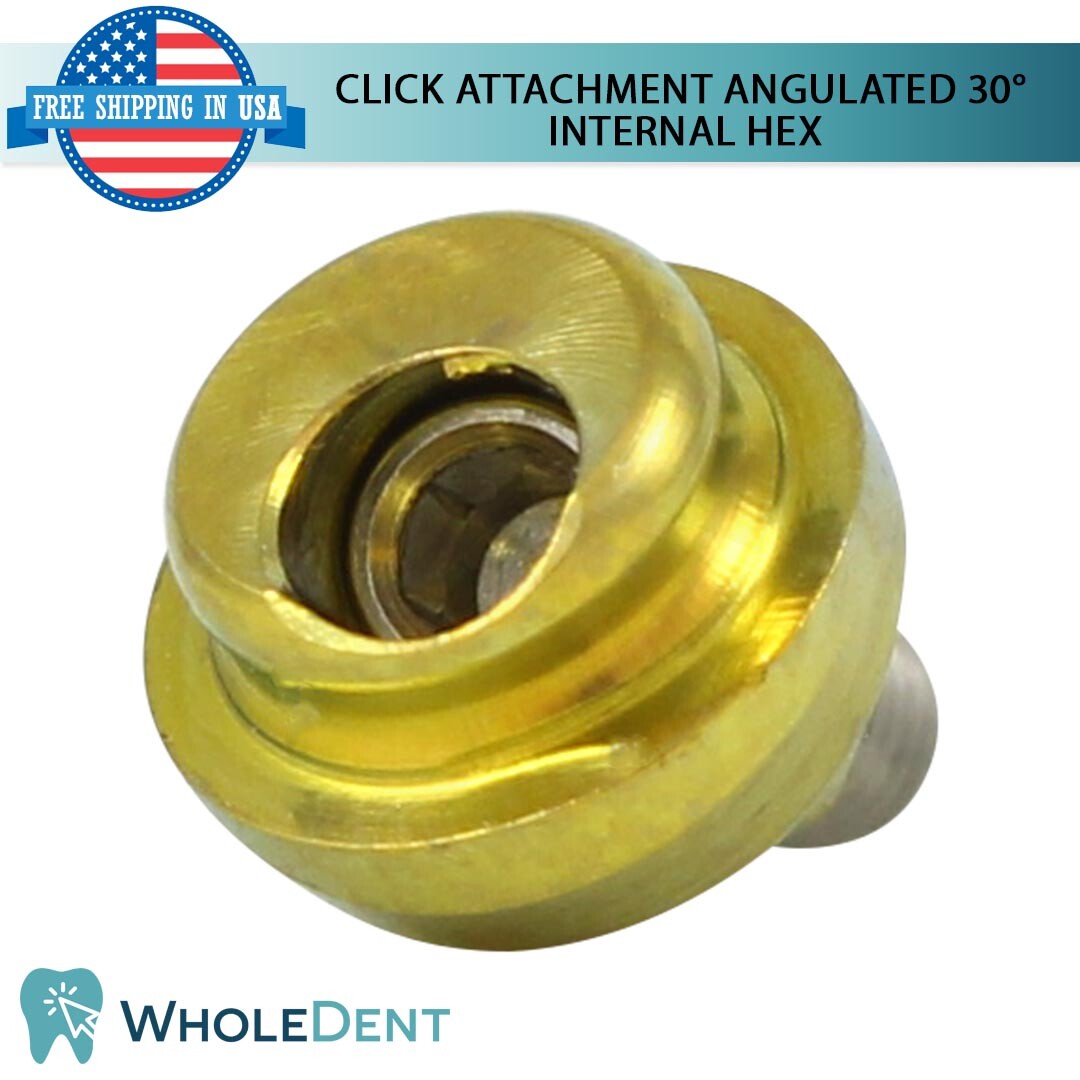 Angulated Click Attachment Strong Silicone Cap 30° Dental Internal Hex
