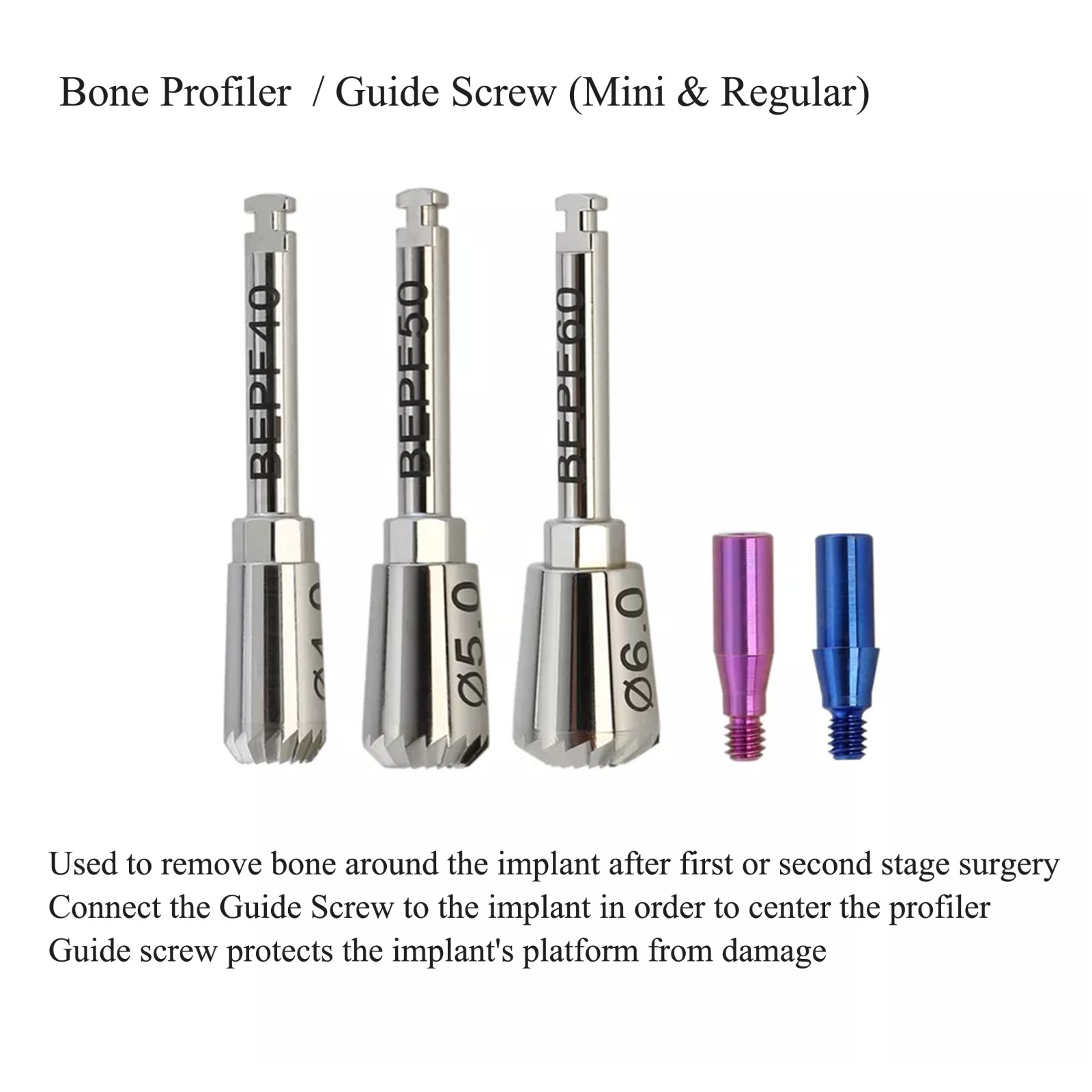 Implant Hiossen OSSTEM Prosthetic Kit Bone Profilers Torque Wrench Drivers Guide