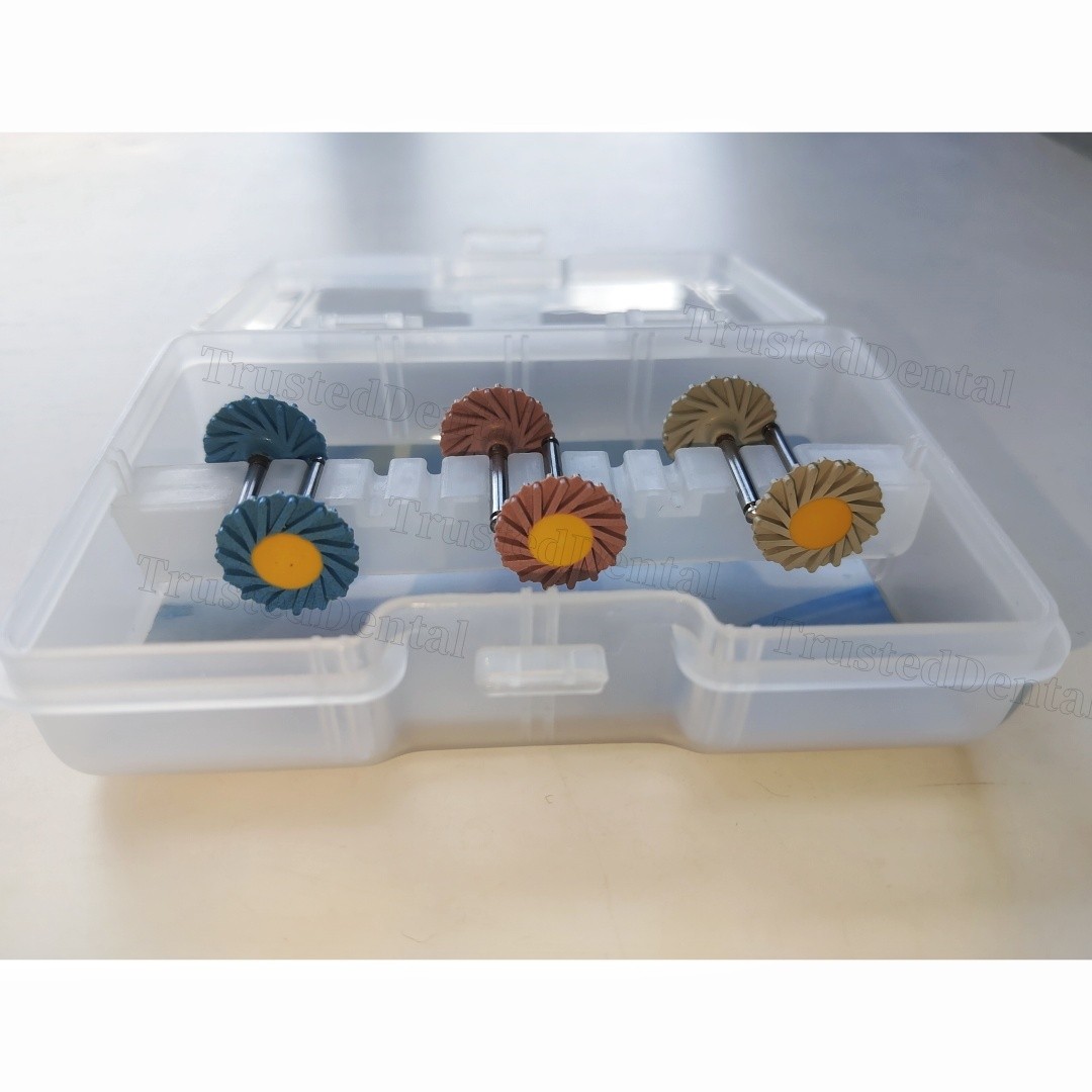Dental zirconia polishing wheel Rubber Polisher RA Disc14mm l Coarse/Medium/Fine