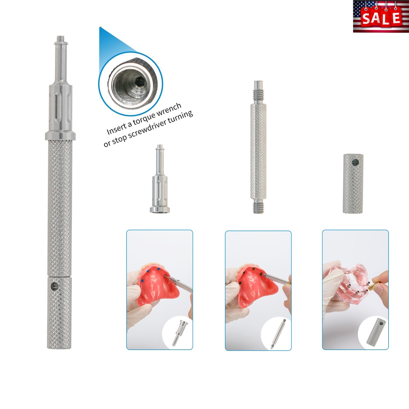 HIOSSEN ET II/III SA Locator Legacy Abutment PEEK Cap & 3-in-1 Tool S/M Platform