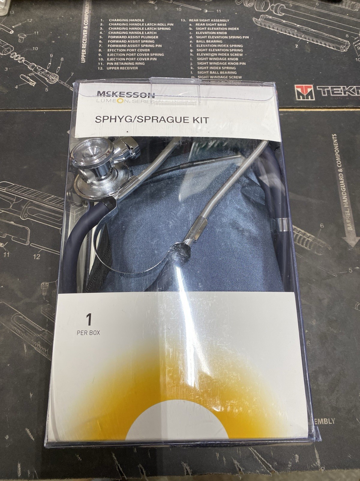 New Nib Mckesson Sphyg/Sprague Kit Lime Series Stethescope W/ Cuff And Bag