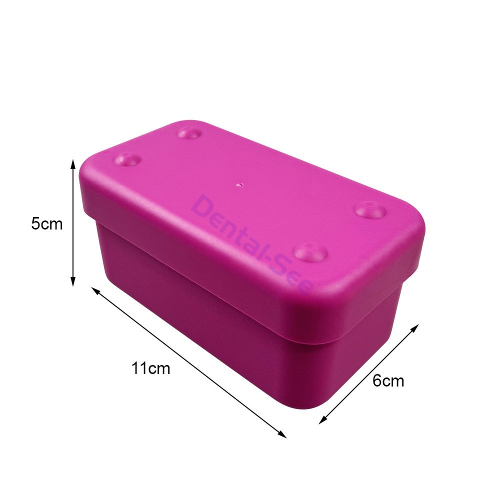 40 Holes Dental Endo Box FG Files Bur Holder Autoclave Disinfection Box Ruler
