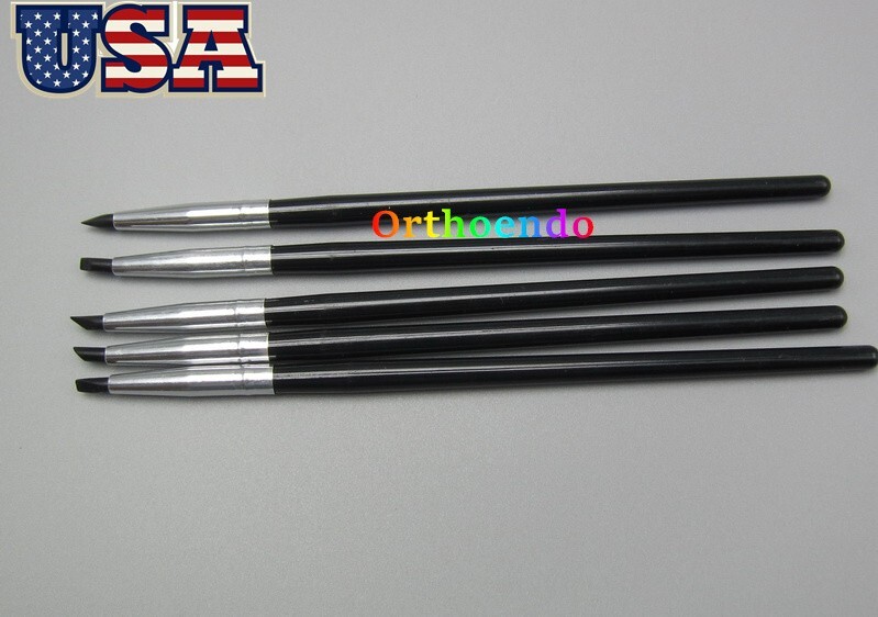 10 Set Dental Composite Resin Veneer Cement Porcelain Brushes Silicone Brush Pen