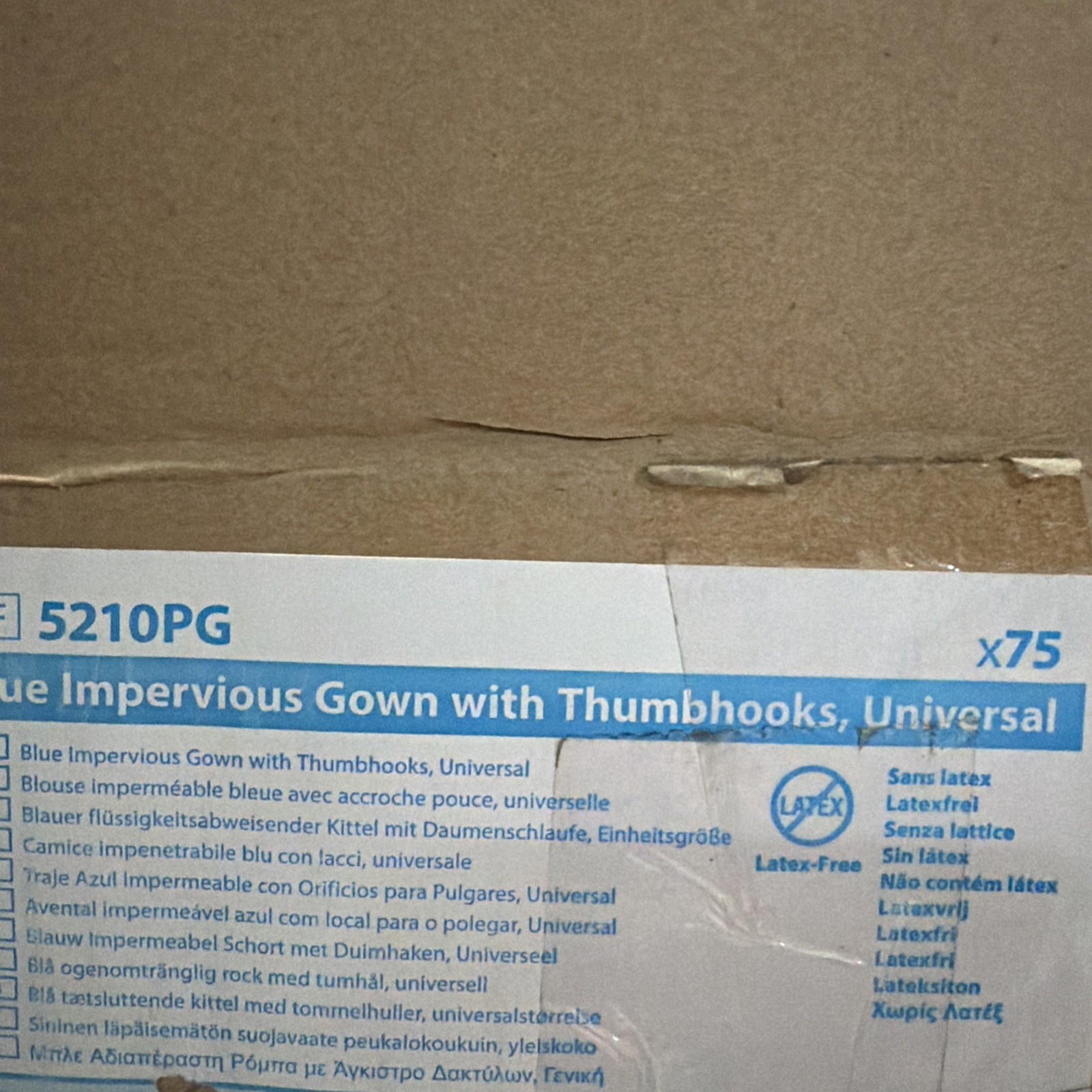 Cardinal Health Blue Impervious Gowns Thumbhooks 5210PG Older Stock Lot of 75