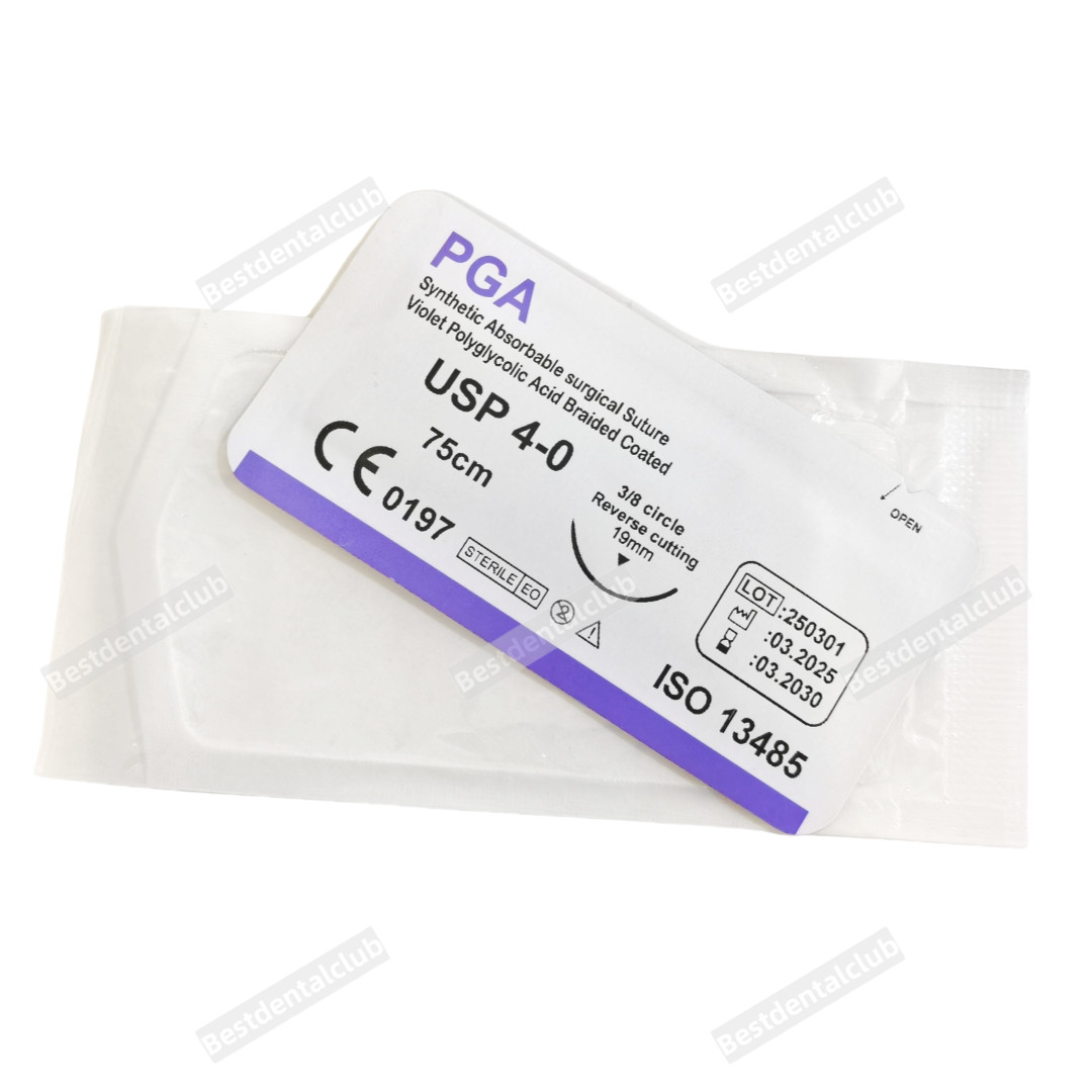 Dental School Test Sutures PGA Synthetic Suture 4/0 Violet Acid Coat Purpl