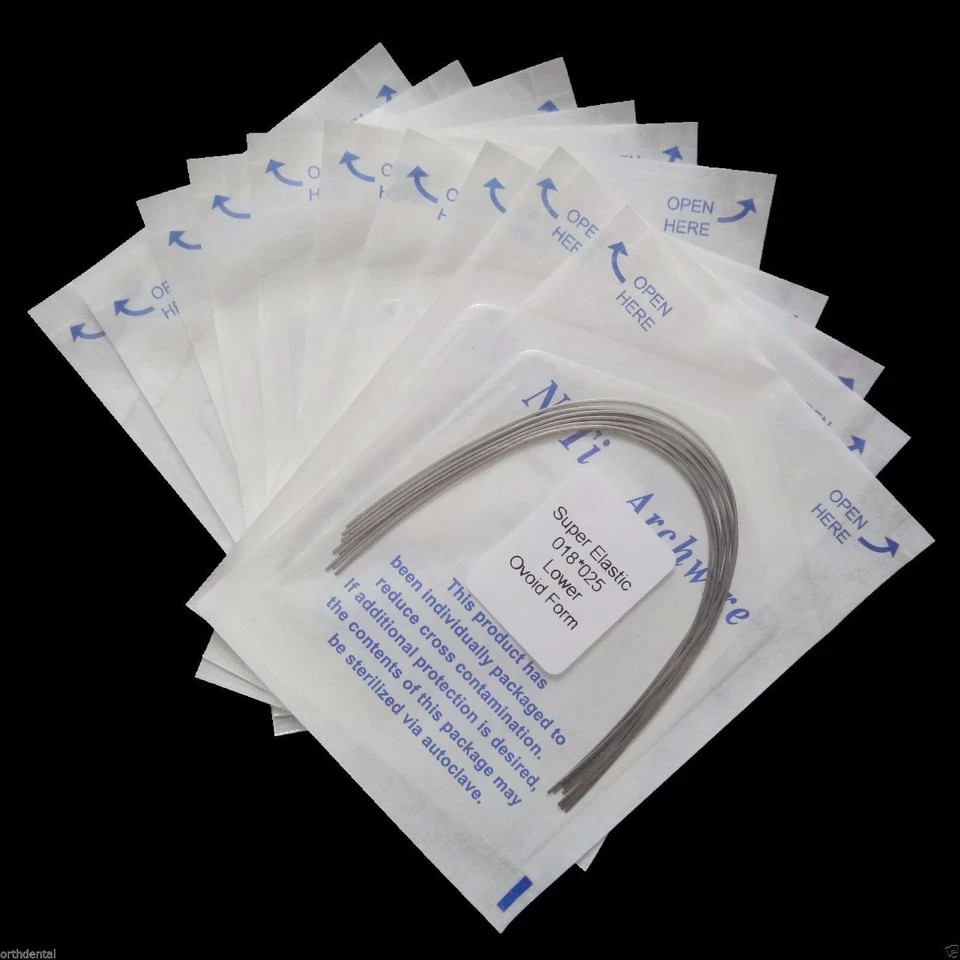 Dental Upper+Lower *025 Orthodontic Super Elastic Niti Rectangular Arch Wire